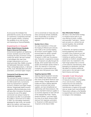 tenneco annual reports 2003