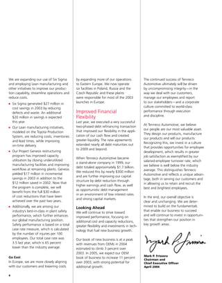 tenneco annual reports 2003