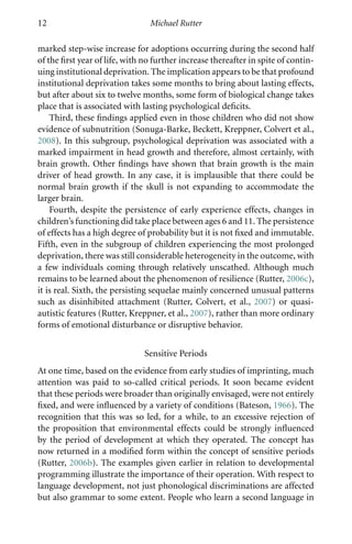 Rutter Study Nature And Nurture In Early Child Development Daniel P Keating | PDF