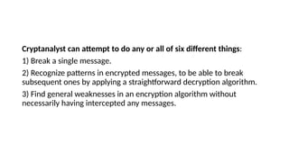 Cryptography, Cryptanalysis and Cryptology | PPTX