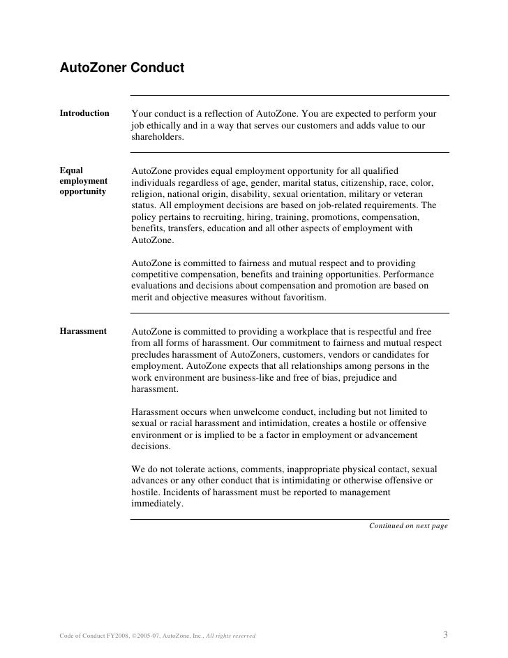 autozone codeofconductfy2008_english autozone job application form