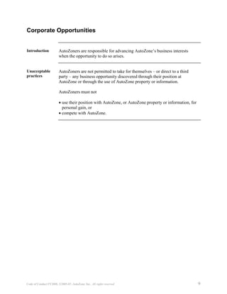 autozone CodeofConductFY2008_English