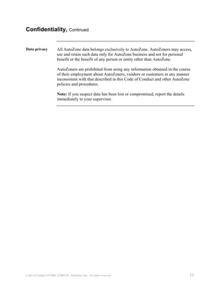 autozone CodeofConductFY2008_English