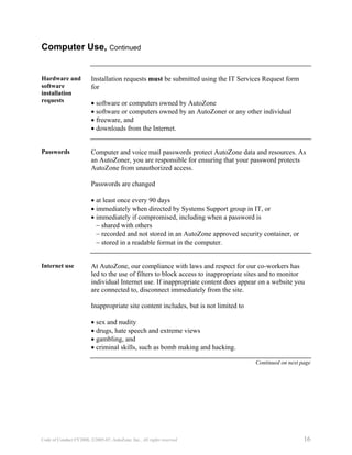autozone CodeofConductFY2008_English