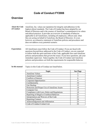 autozone CodeofConductFY2008_English