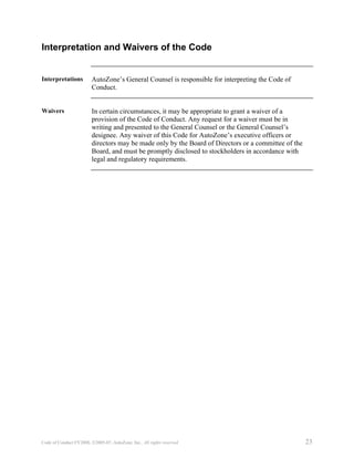 autozone CodeofConductFY2008_English