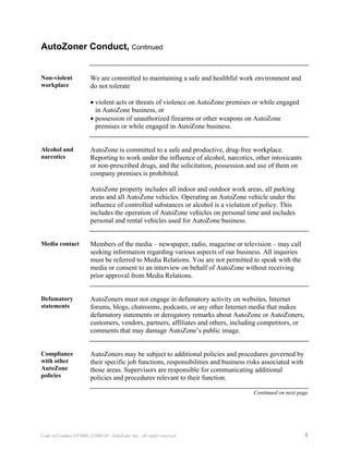 autozone CodeofConductFY2008_English