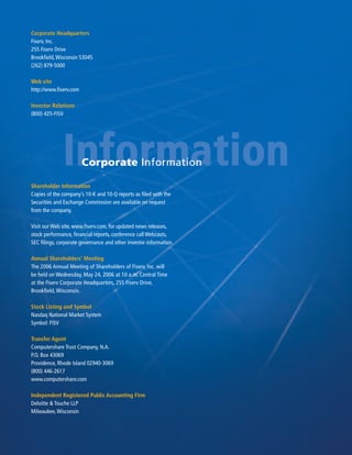 fiserv annual reports 2005