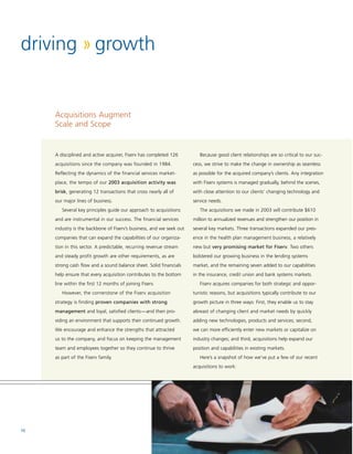 fiserv annual reports 2003