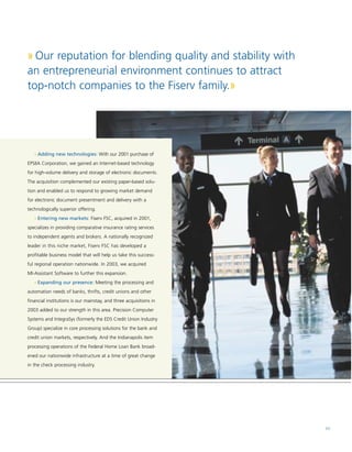 fiserv annual reports 2003