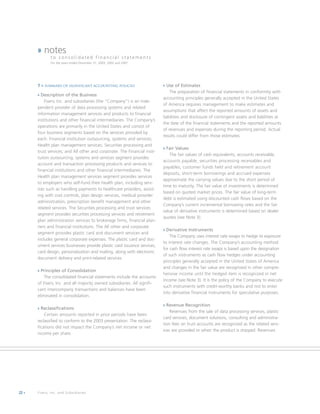 fiserv annual reports 2003