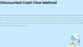 Discounted Cash Flow Method
 