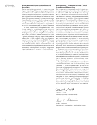 western union annual reports 2008