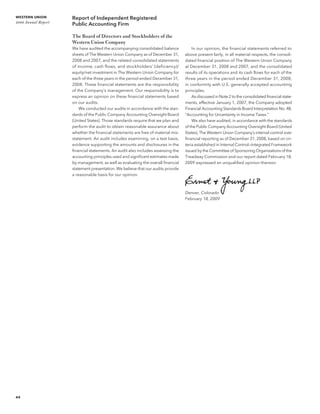 western union annual reports 2008