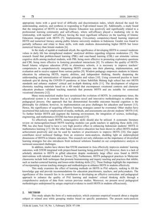 A review of the effects of active learning on high order thinking A review of the effects of active learning on high order thinking