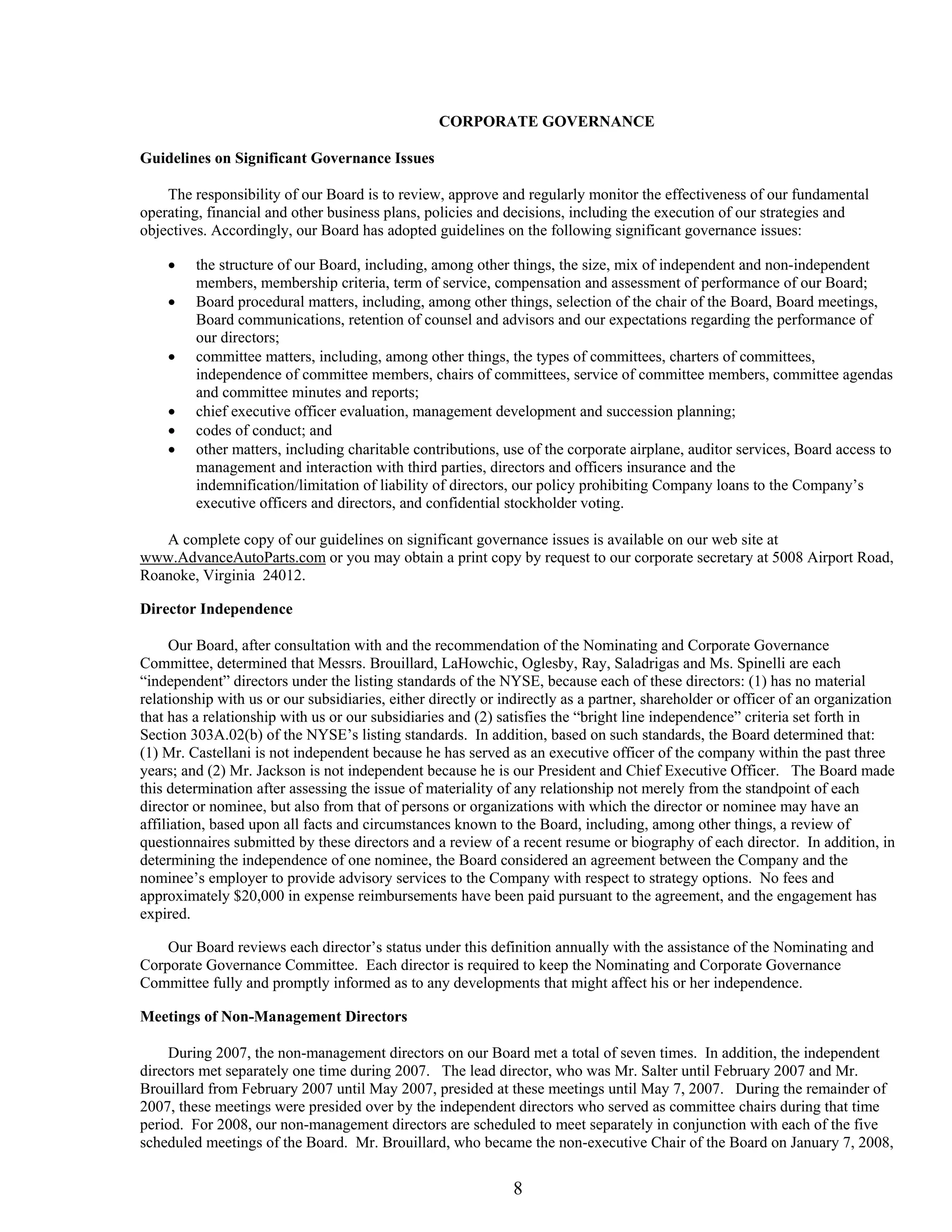 advance auto parts 2008_proxy