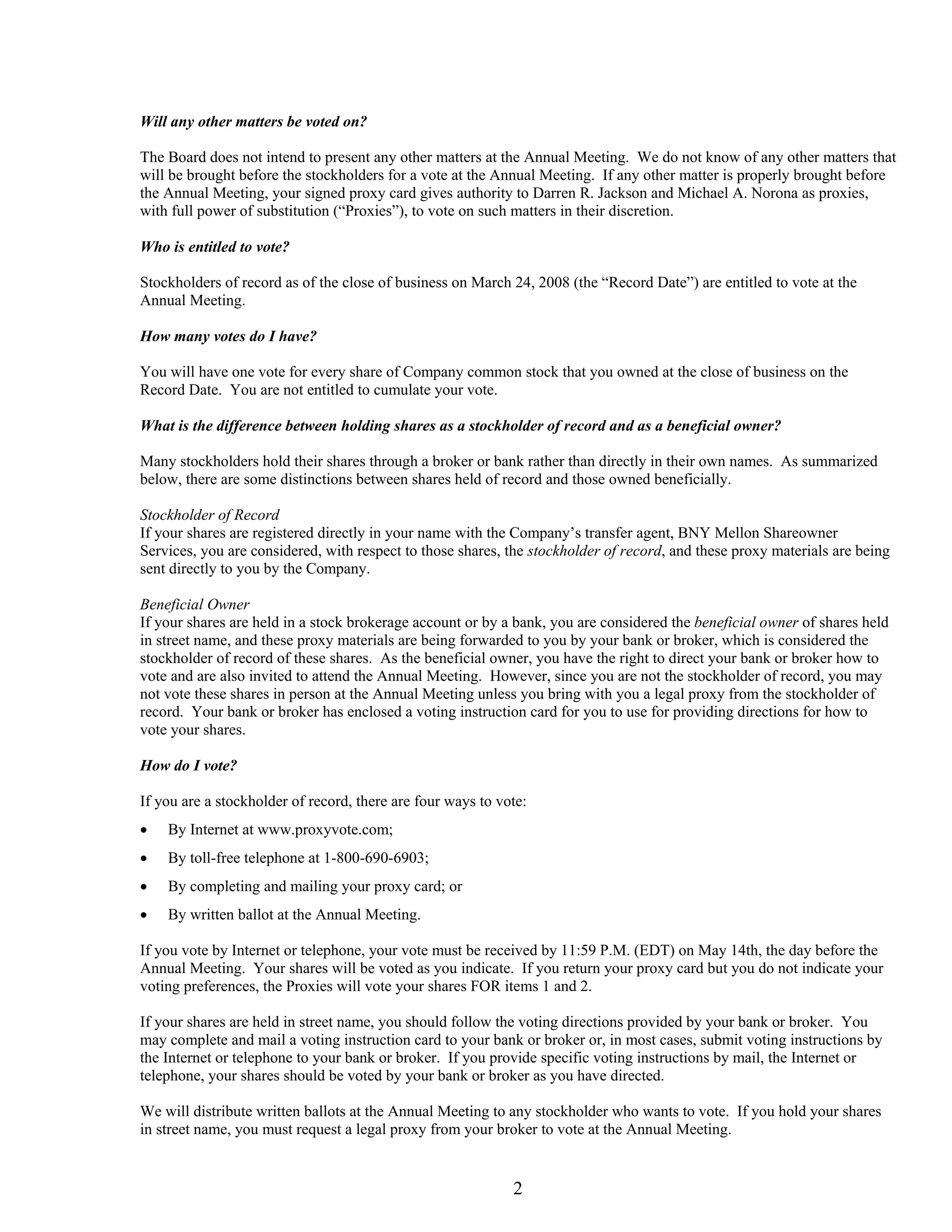 advance auto parts 2008_proxy