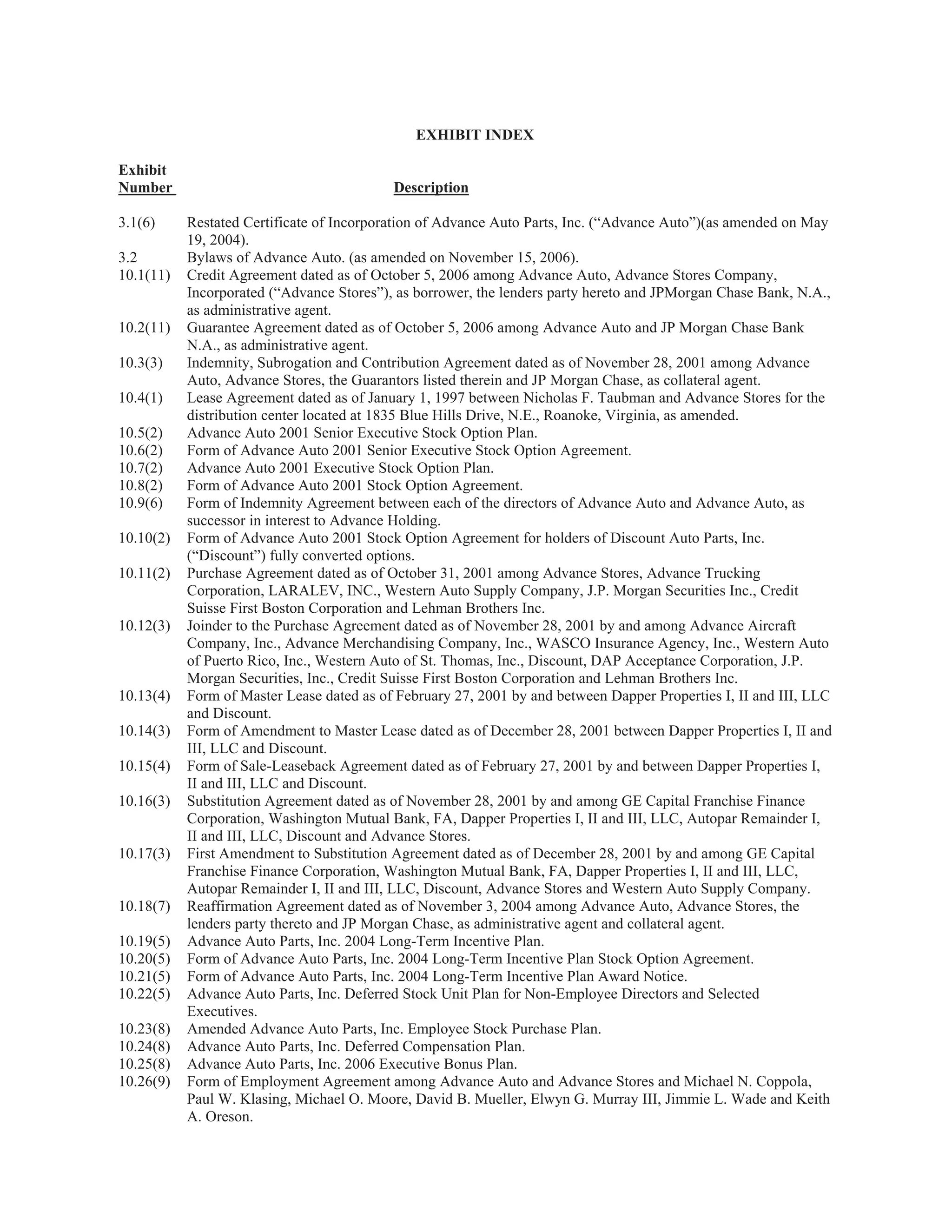 advance auto parts 2006AnnualReport