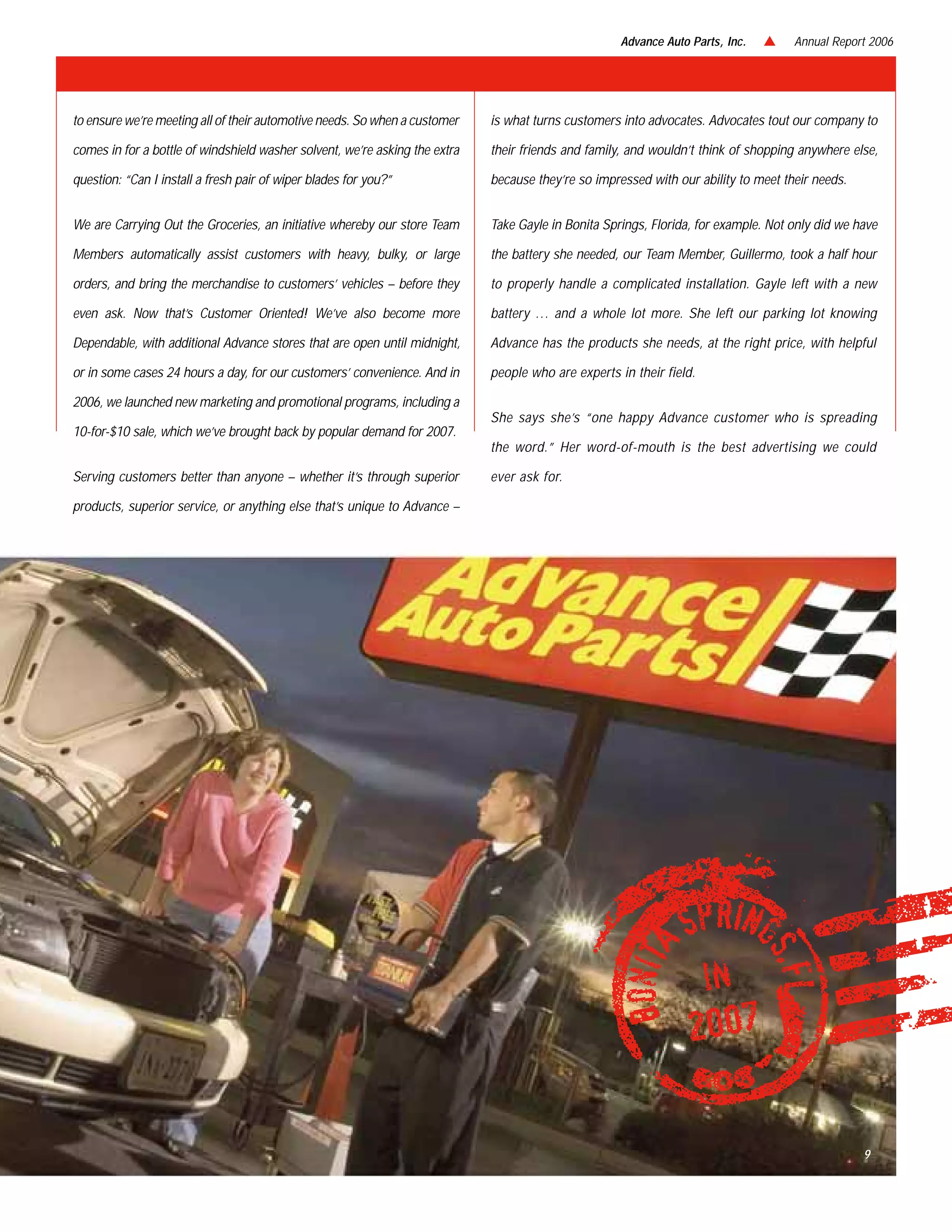 advance auto parts 2006AnnualReport