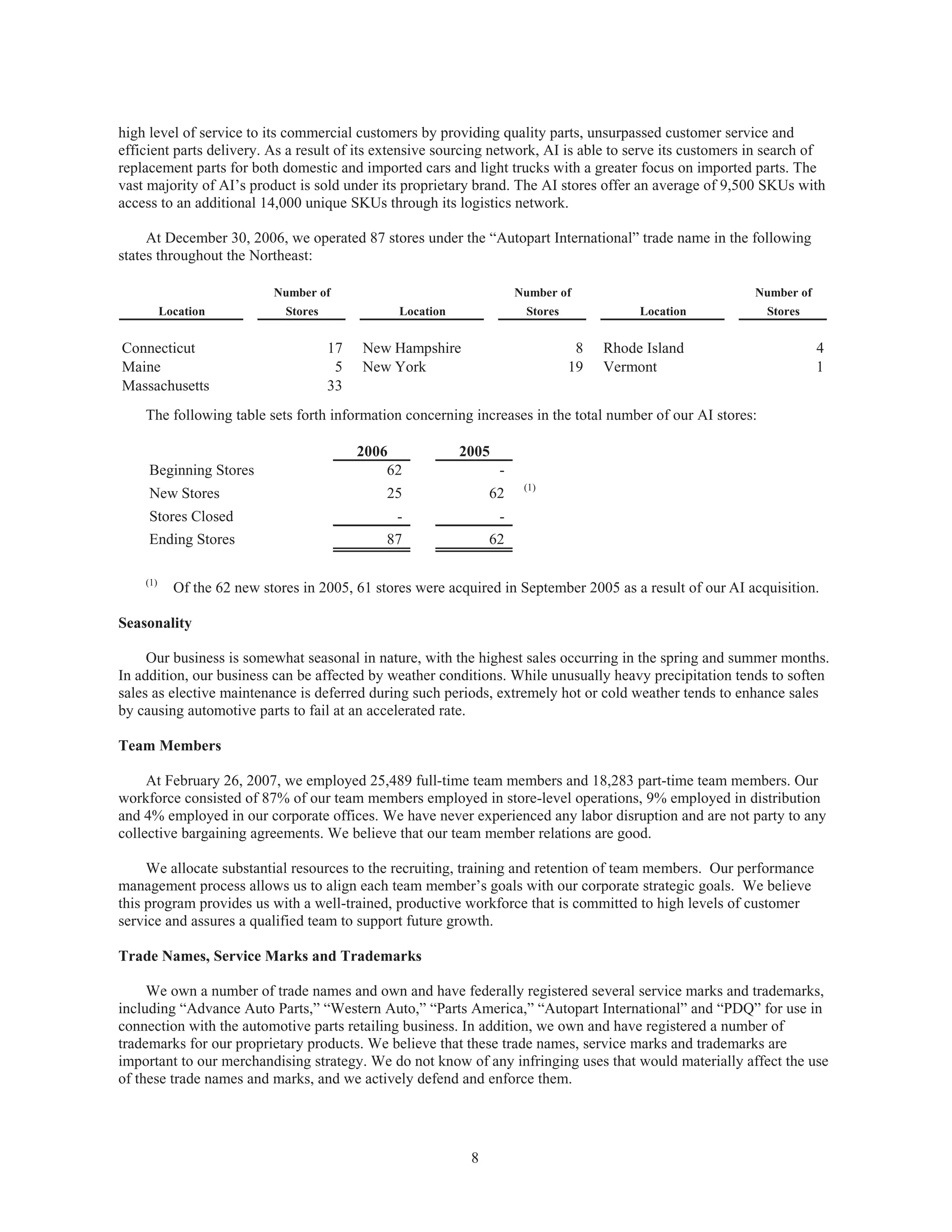 advance auto parts 2006AnnualReport