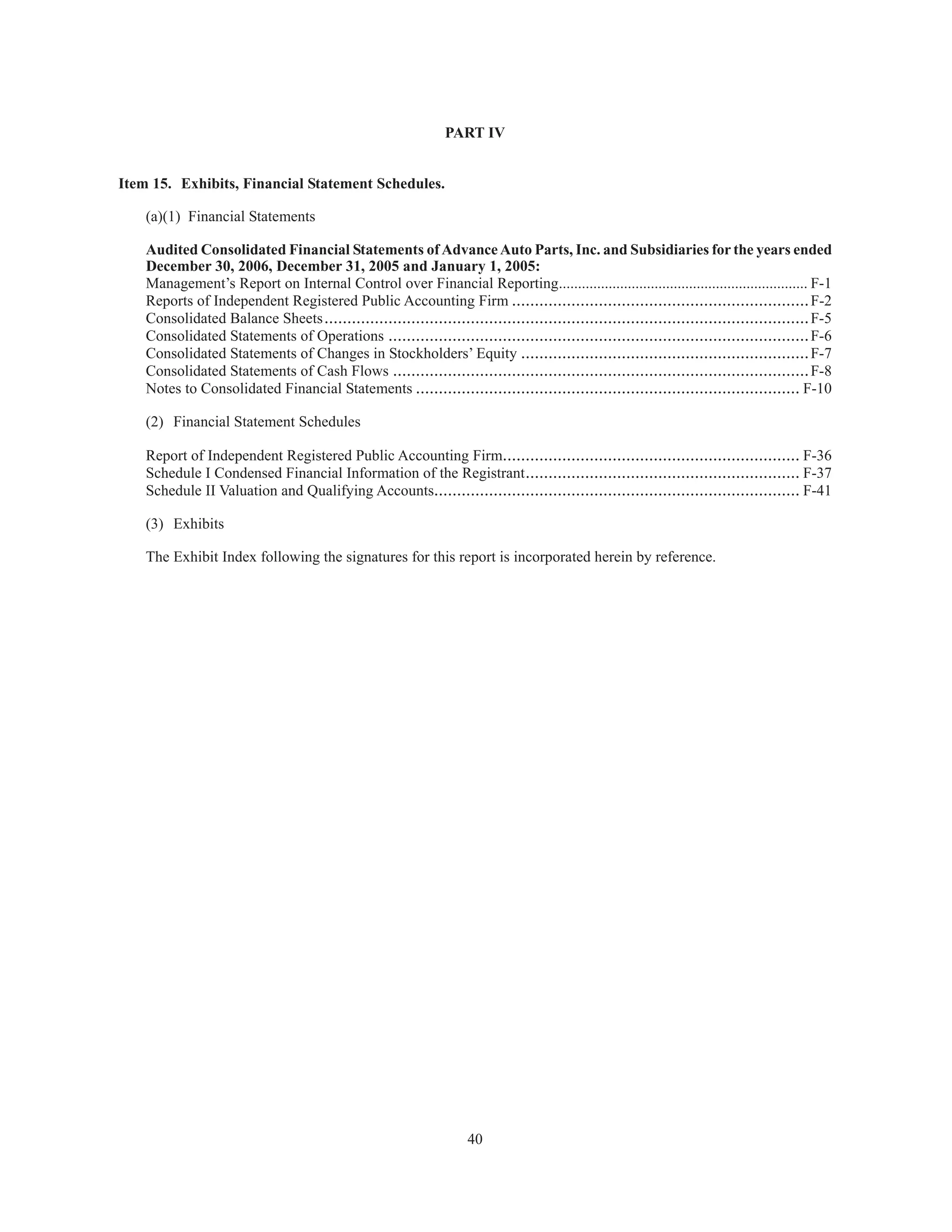 advance auto parts 2006AnnualReport