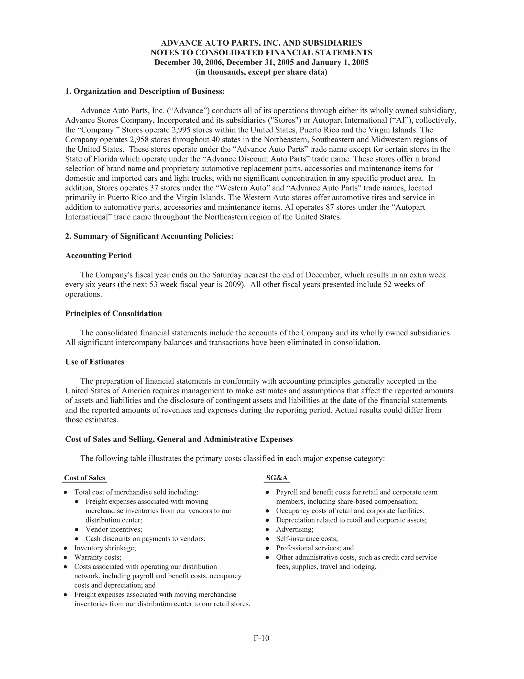 advance auto parts 2006AnnualReport