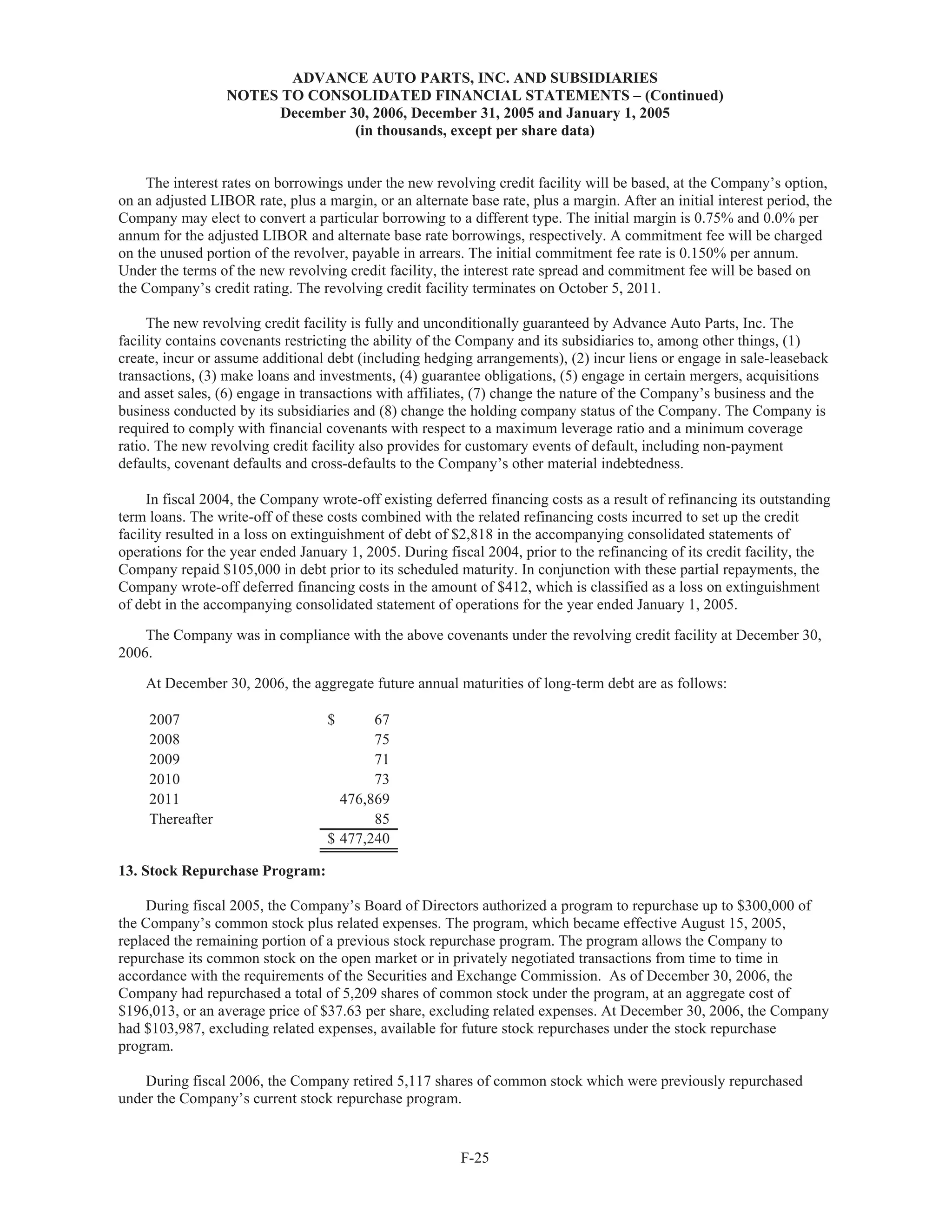advance auto parts 2006AnnualReport