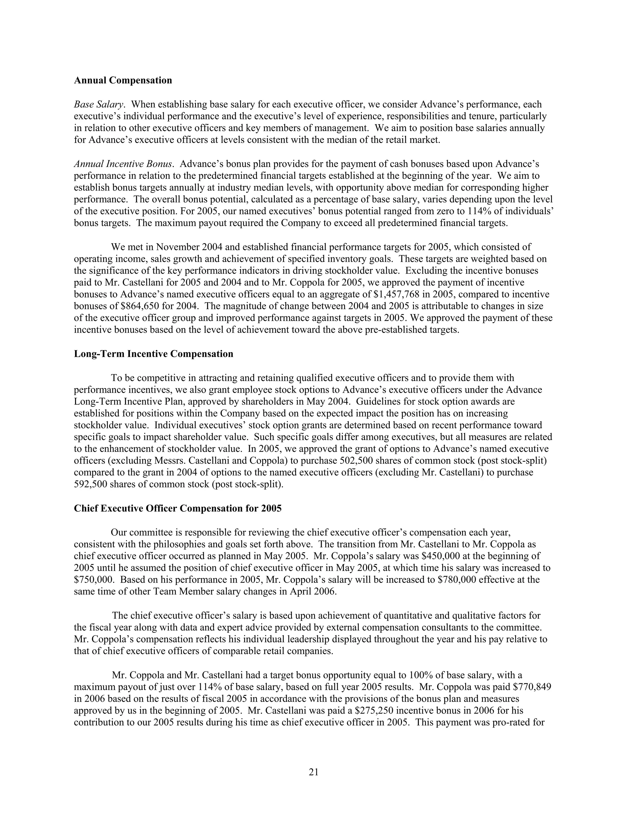 advance auto parts 2006_Proxy