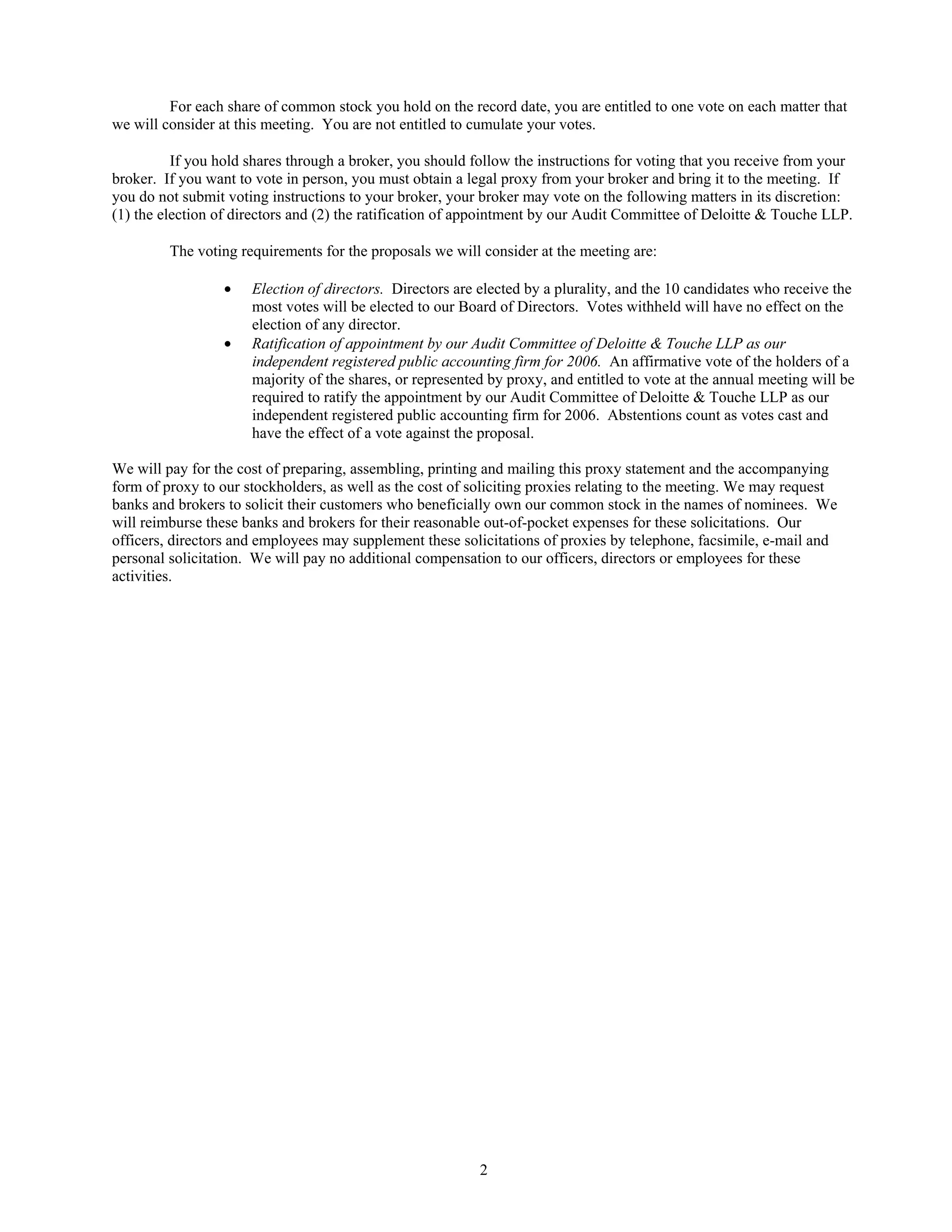 advance auto parts 2006_Proxy