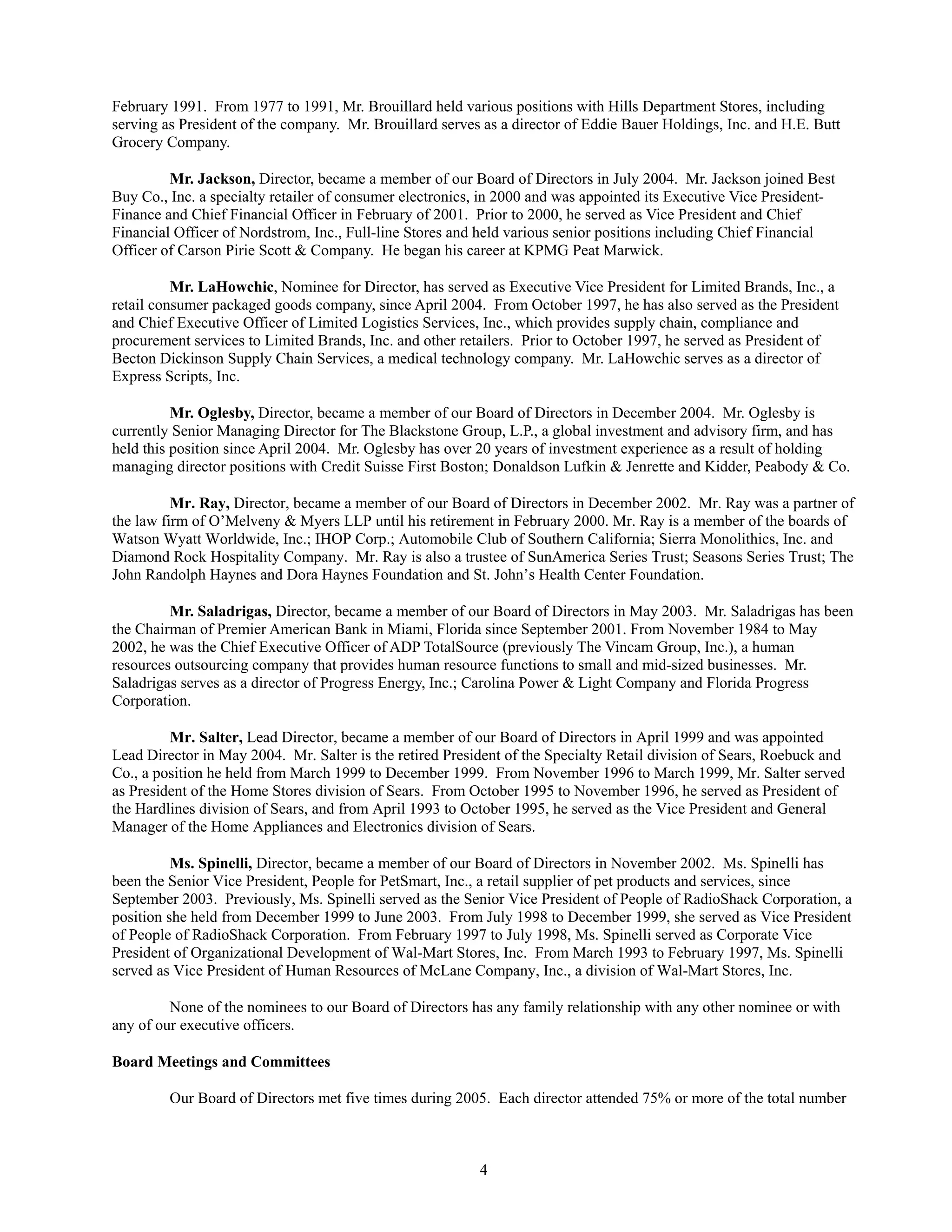 advance auto parts 2006_Proxy