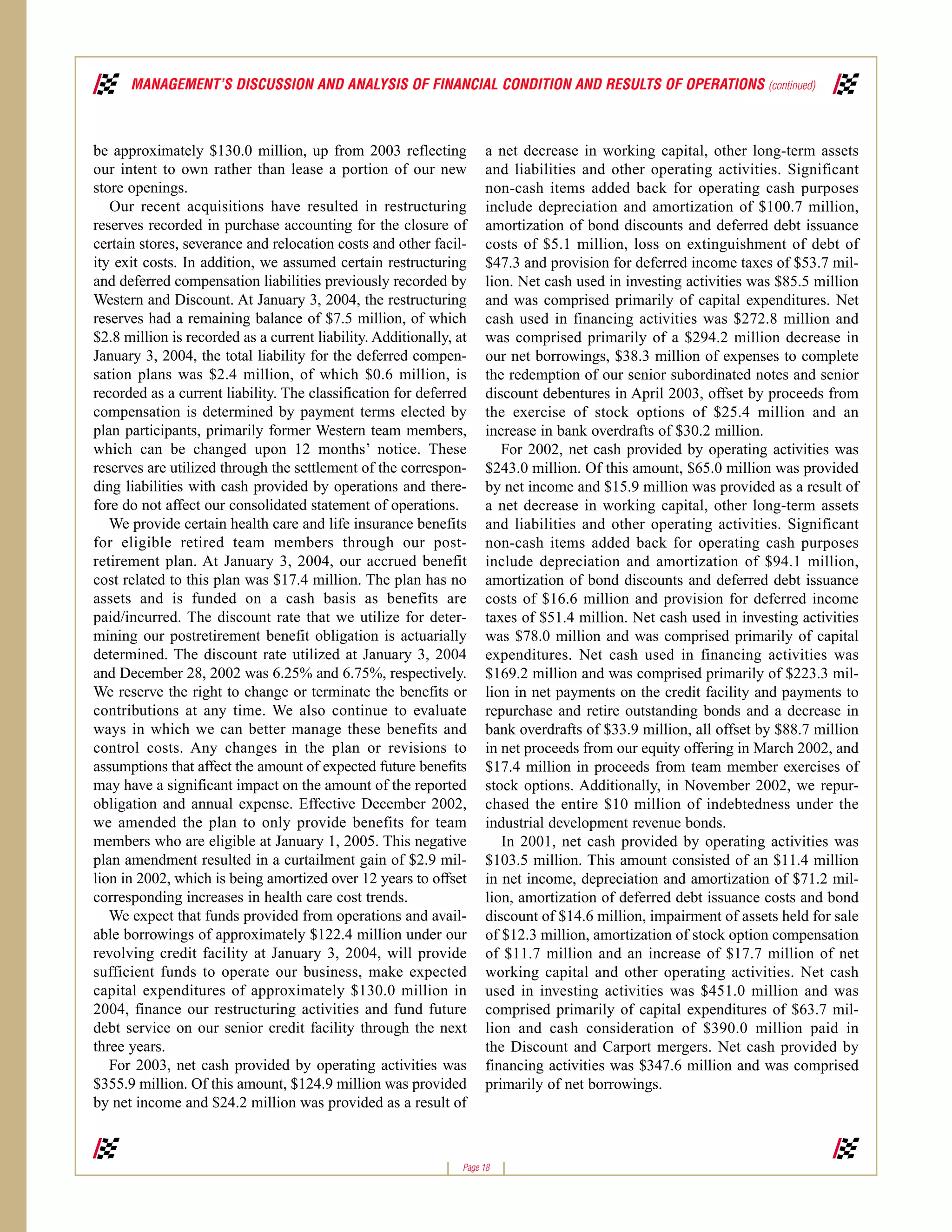 advance auto parts 2003_ar