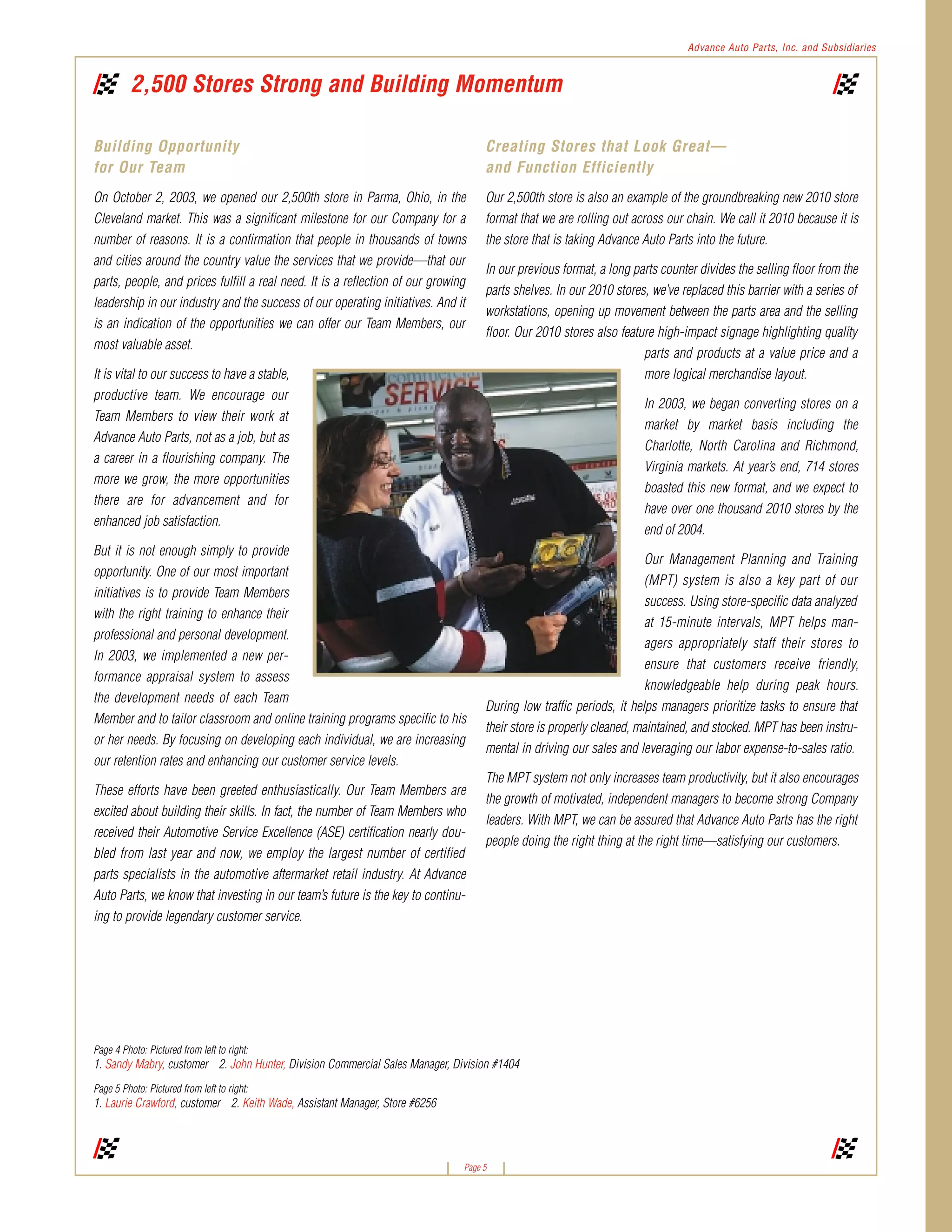 advance auto parts 2003_ar