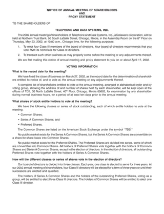telephone data systems  2002proxy