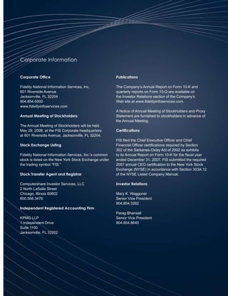 fidelity national information  2007 ar