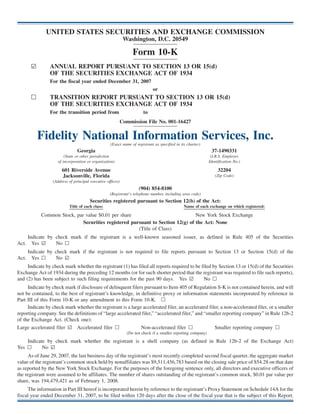 fidelity national information  2007 ar