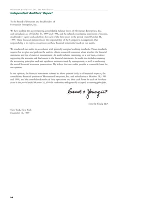 hovnanian enterprises  ar1999