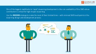 One of the biggest roadblocks to ‘rapid’ eLearning development is the non-availability of the SME whose
contribution is cr...