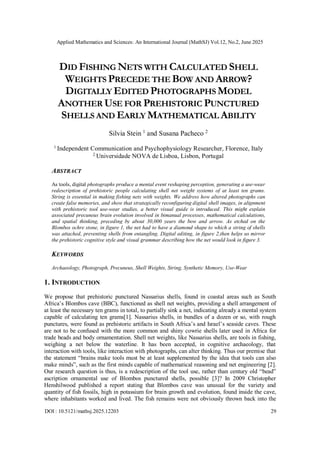 DID FISHING NETS WITH CALCULATED SHELL WEIGHTS PRECEDE THE BOW AND ...