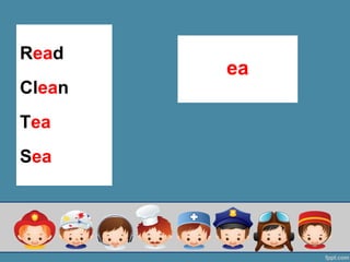 Read
Clean
Tea
Sea
ea
 