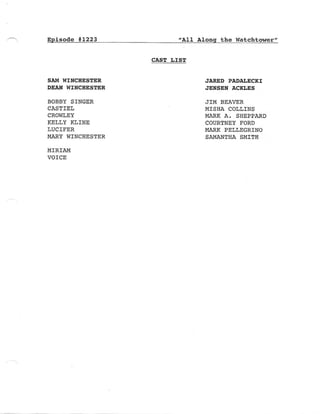 12.23 All Along the Watchtower Script] (Production Draft)
