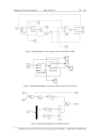 Development of a new linearizing controller using Lyapunov stability ...
