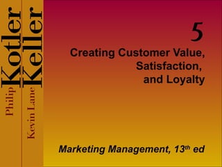 Creating Customer Value, Satisfaction,  and Loyalty Marketing Management, 13 th  ed 5 