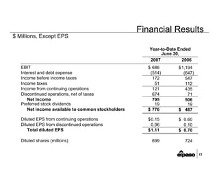 el paso  2Q2007EarningsFINAL(B&WPrint)