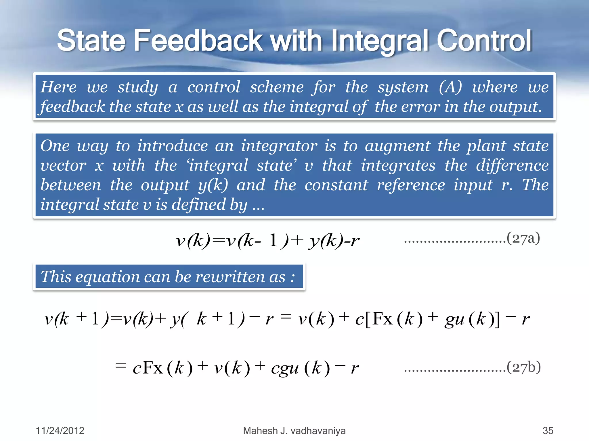 Pole Placement in Digital Control | PPT