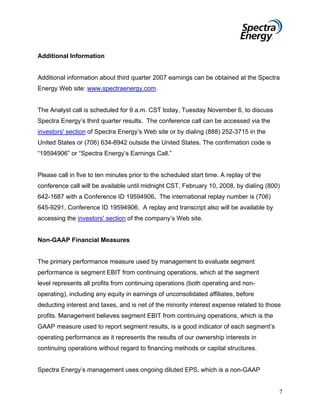 spectra energy 3QEarningsRelease