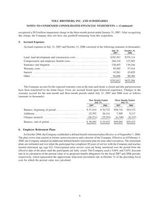  tollbrothers   10-Q-july_2007
