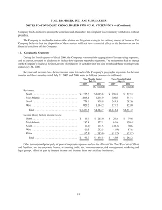  tollbrothers   10-Q-july_2007