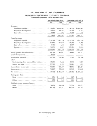  tollbrothers   10-Q-july_2007