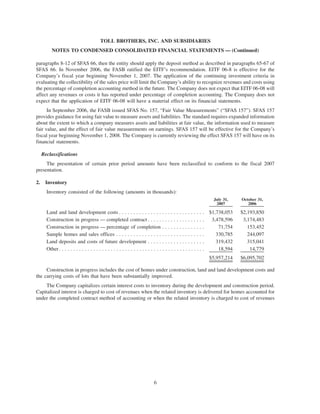  tollbrothers   10-Q-july_2007