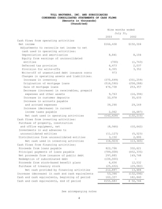  tollbrothers   10-Q_jul_2003